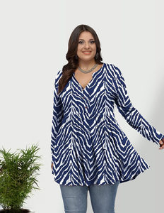 Plus Size Tunic – Zebra – Caribelle NZ