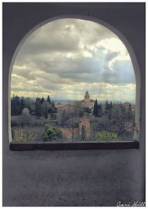 Products: Alhambra Window, Granada, Spain