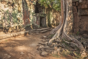 Passageways: Angkor Wat Dappled Sunlight, Cambodia