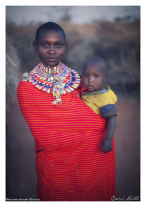 Most Popular: Colour Maasai Mother and Child, Kenya