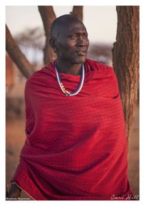 Maasai Man in Red Cloak, Kenya