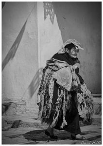 Black and White: Scarf Lady, San Cristobal, Mexico
