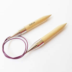 Jumbo Fixed Circular Wooden Knitting Needles - KnitPro Basix