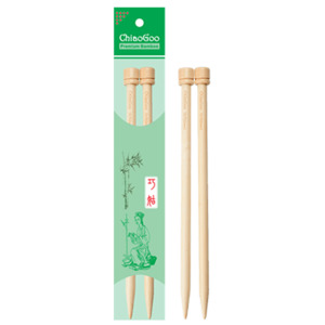 Single Point Bamboo Natural Knitting Needles 12"