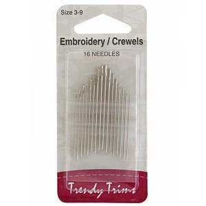 Embroidery / Crewels Sewing Needles Size 3-9