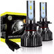 H3 Headlight LED Kit with Fan Cooling System - 10000lms