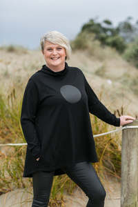 Turtle Neck Top with Back Pleat