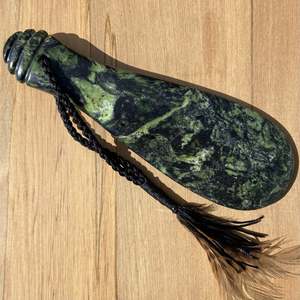 Pounamu Mere: Douglas Creek Pounamu Mere with Rimu stand