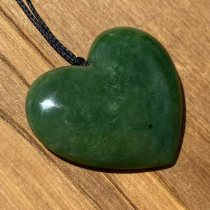 Marsden Flower Jade Heart Pendant - Small