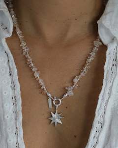 Necklace: Strawberry Pebbles