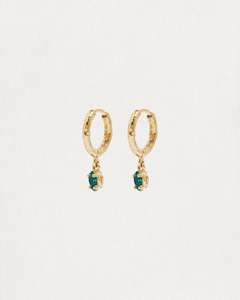 Pearls: Awen Earrings - Green & Gold