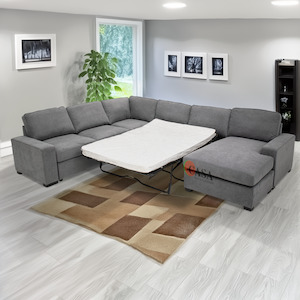 Fabric Lounge: Bronson Corner Lounge Suite with Sofa Bed