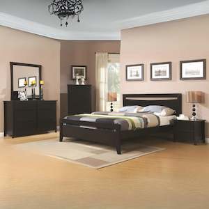 Evergreen 6 Piece Bedroom Suite (Black)