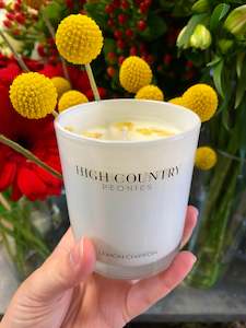 Candles Fragrance: High County Peonies | Lemon Chiffon Eco Soy Candle