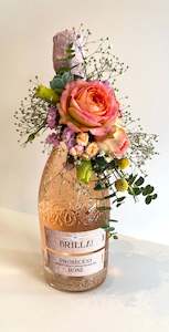 Alcohol: Brilla! Prosecco Rosé with Floral Arrangement