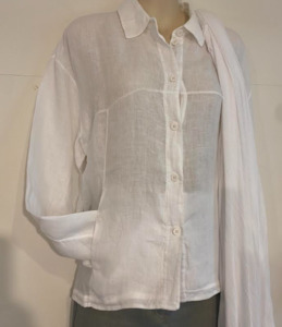 TRANSIT PA - SUCH Linen Fron't pocket Shirt