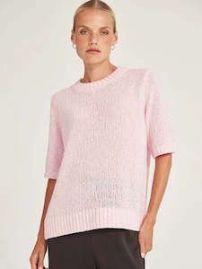 Gaia Knit Tee Pink Parfait