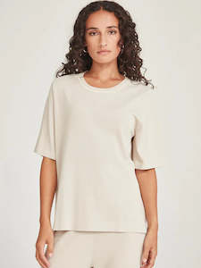 Gemma Knit Tee Chalk