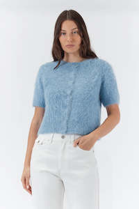 ELLY CROPPED CARDIGAN SKY