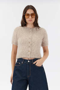 1: ELLY CROPPED CARDIGAN OAT