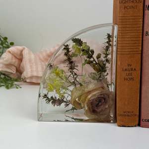 Resin Floral Bookend | Dried Flowers | NZ Made