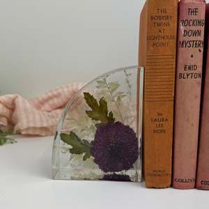 Resin Floral Bookend | Dried Flowers | NZ Made