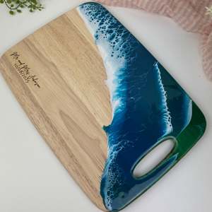 Custom Resin Art Board | Laser Engraved Wedding & Event Gift