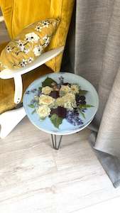 Products: Side table - blue shimmer