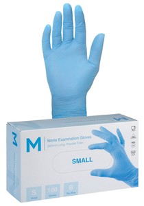 Products: Nitrile Sky Blue Gloves 5.0g Small - XL - Castle Supply