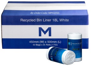 Recycled Bin Liners 18L - Castle Supply