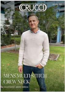 Patterns: Crucci Pattern 2209 Men's Multi-Stitch Crew Neck Sweater