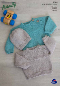 Naturally K383 Raglan Sweater & Hat