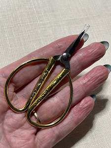 Accessories: Small Gold-Handled Scissors (Large finger holes)