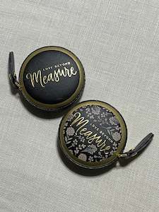 Accessories: "Love Beyond Measure" PU Leather-Covered Retractable Tape Measure