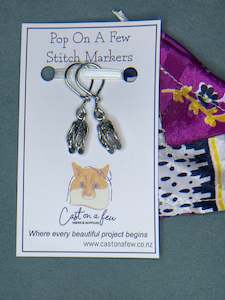 Pop On A Few "Charming" - 9mm Stitch Markers, Silver Jandals