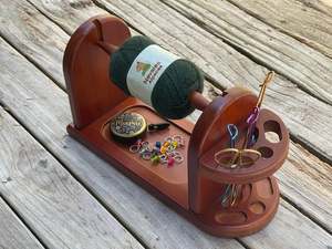 Accessories: Yarn Spindle and Accessories Holder, Solid Wood