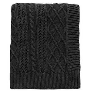 FAIRBANKS COTTON THROW CHARCOAL
