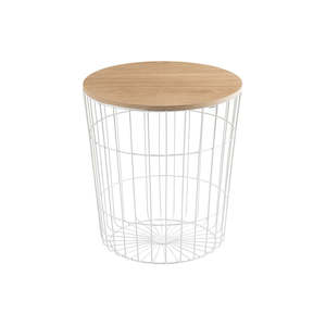 Bedroom Furniture: LOTUS SIDE TABLE WHITE