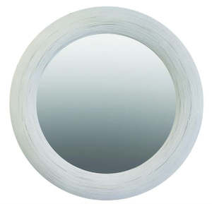 Mirrors: OTWAY WHITE ROUND MIRROR LARGE