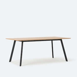 Dining Tables: ASSEMBLY DINING TABLE OAK/BLACK