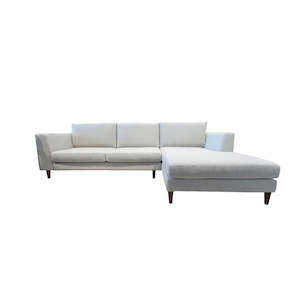 Sofas: DEXTER 3.5 SEATER CHAISE FONTAINE FLAX