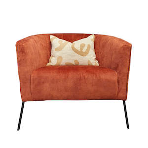 Armchairs: KOJI TUB CHAIR COPPER VELVET