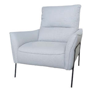 Armchairs: CLYDE CHAIR GREY TWILL