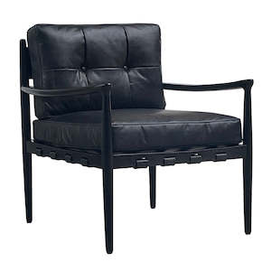 Armchairs: VIENNA CLUB CHAIR SLATE BLACK BLACK