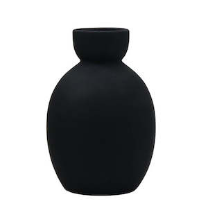 Vases: TATE EGG BLACK MATTE VASE