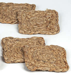 Table Linen: Jute Coasters Set of 4