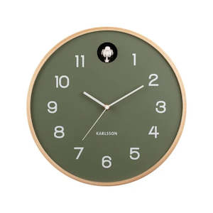 NATURAL CUCKOO CLOCK JUNGLE GREEN
