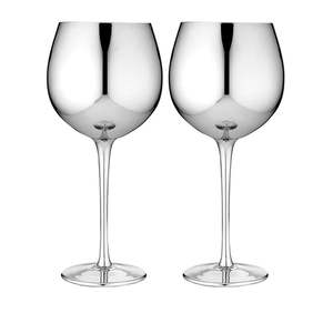 AURORA GIN GLASS SET OF 2 SILVER