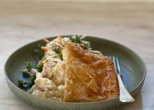 chicken: Chicken, Leek & Bacon Pot Pie