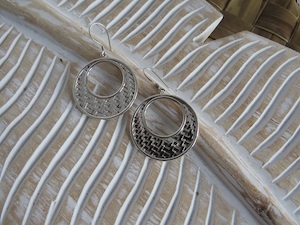 Products: Sterling Silver Woven Silver Hoops - Exudy Art for Living